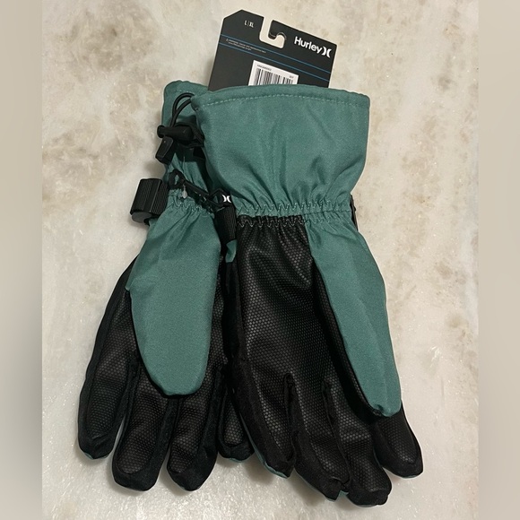 NEW HURLEY - Men’s water resistant adjustable breathable grip Snow Gloves - Picture 5 of 13